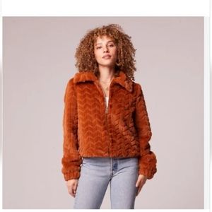 Band Of Gypsies  Band Of The Free Women’s Faux Fur Jacket CoCo Size XS